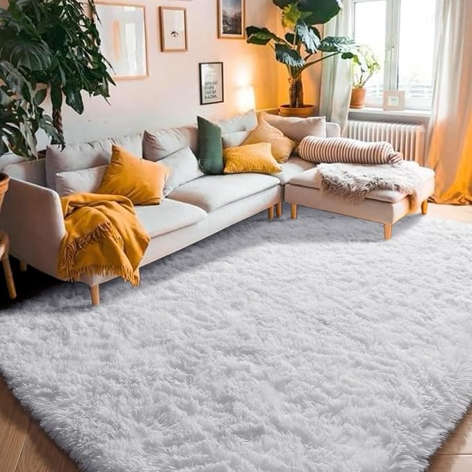 Fluffy Shaggy Area Rug 5x8, Plush Rugs - Image 5