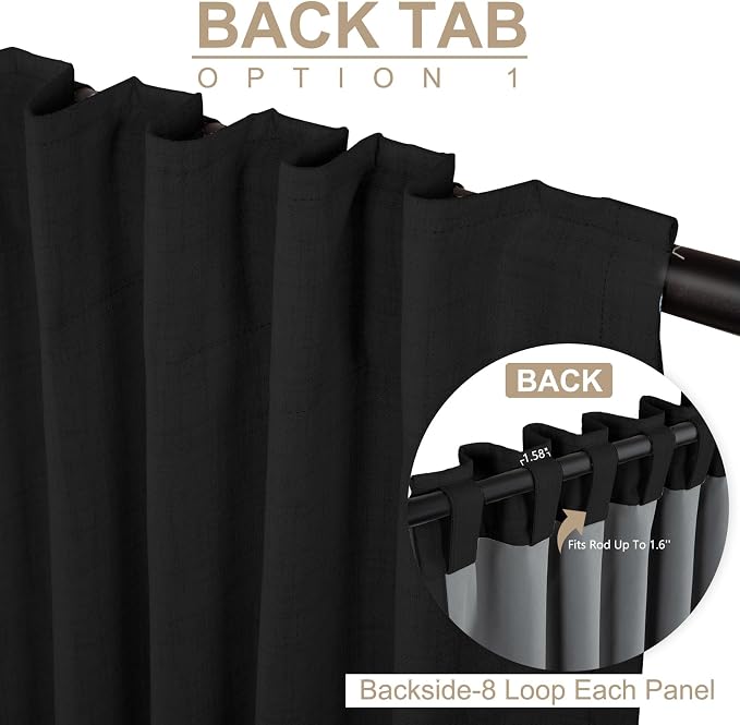 Linen Textured Total Blackout Curtains - Image 3