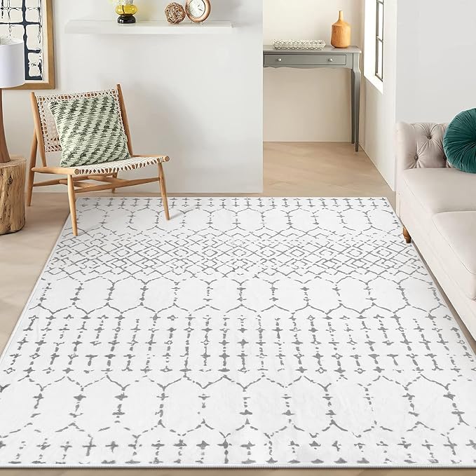 Lahome Moroccan Machine Washable Rugs 6x9 Rug by Lahome