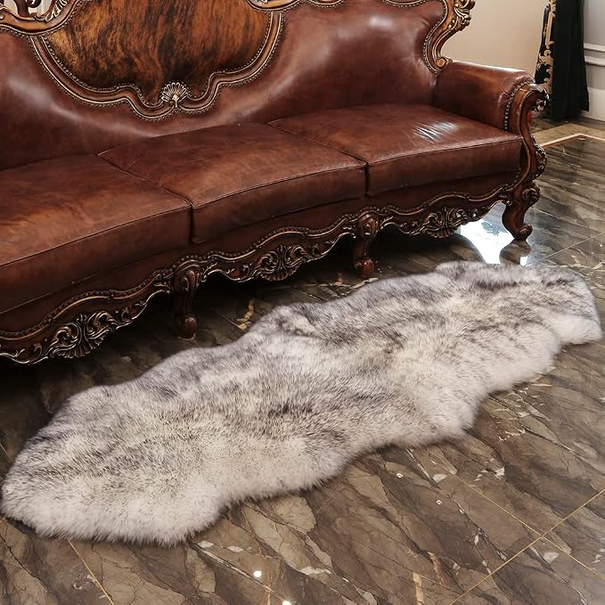 IRIWOOL Premium Genuine Fur Sheepskin Rug Real Australia Sheepskin Natural - Image 6