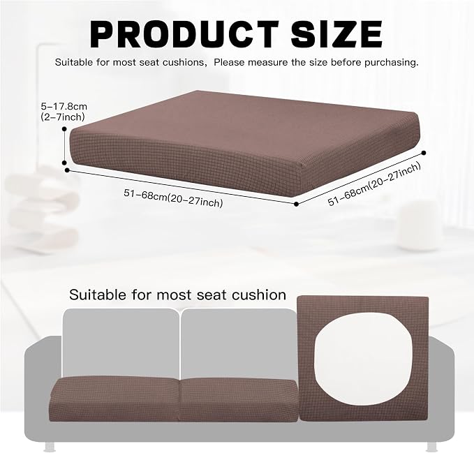 8Pcs Outdoor Cushion Covers, Elastic Patio Cushion Covers | Washable, - Image 2