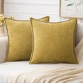MIULEE Decorative Couch Throw Pillow Covers 20x20 Inch Mustard Yellow | by MIULEE