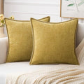MIULEE Decorative Couch Throw Pillow Covers 18x18 Inch Mustard Yellow | by MIULEE