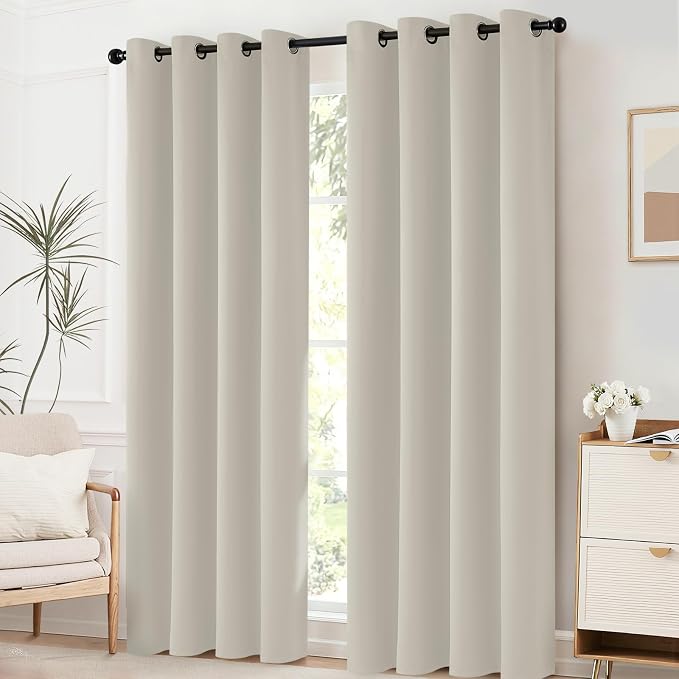 Yakamok Room Darkening Curtains 52x96 inch Length Stone-Living Room | 2 panels - Image 7