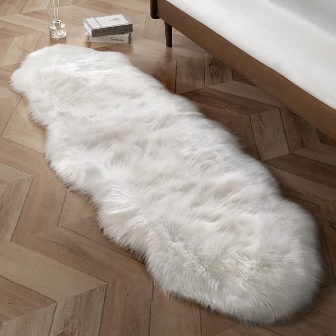 Ashler Faux Fur Rug, 2 x 6 Ft, Machine Washable | Fluffy Sheepskin, Fuzzy Ultra - Image 7