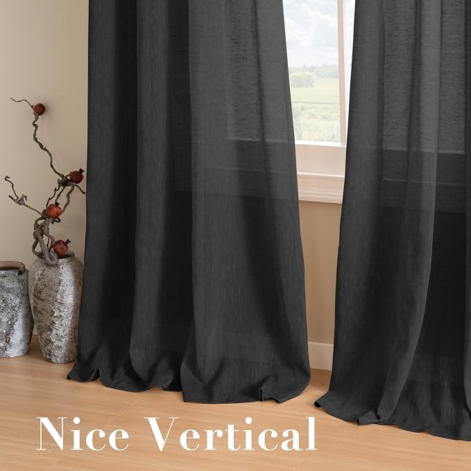 H.VERSAILTEX Linen Curtains Natural Blended Curtain Panels - Image 7
