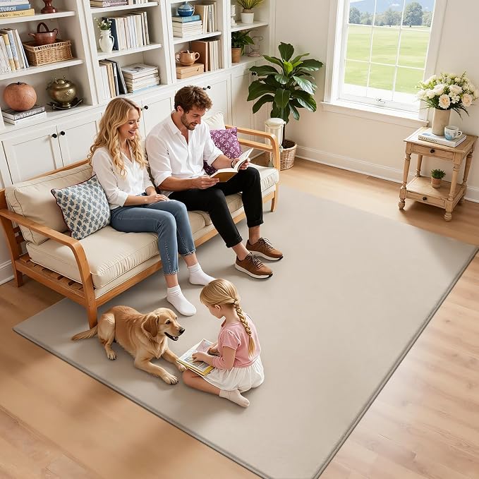 SHACOS Ultra Soft 6x9 Faux Rabbit Fur Rug - Image 2