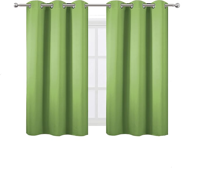 Light Green Blackout Curtains 38 x 54 Inch Length/Set of 2 Curtain - Image 2