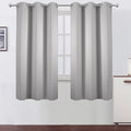 Light Grey Blackout Curtains 42 x 63 Inch Length/Set of 2 Curtain by Lemomo