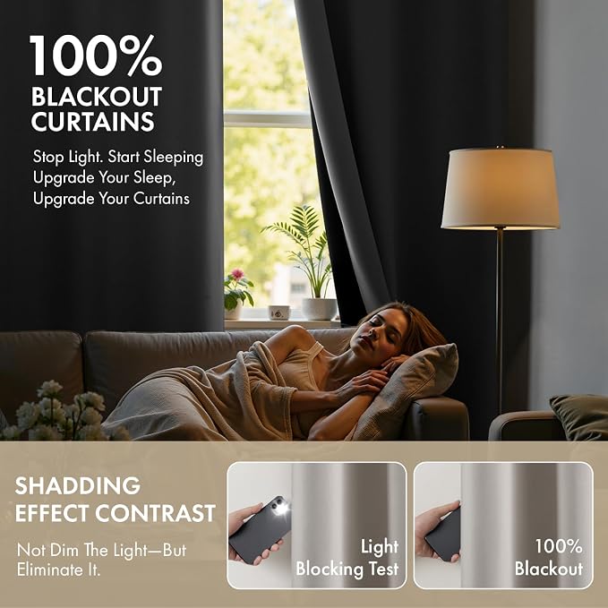 MIULEE Stone 100% Blackout Curtains - Image 2