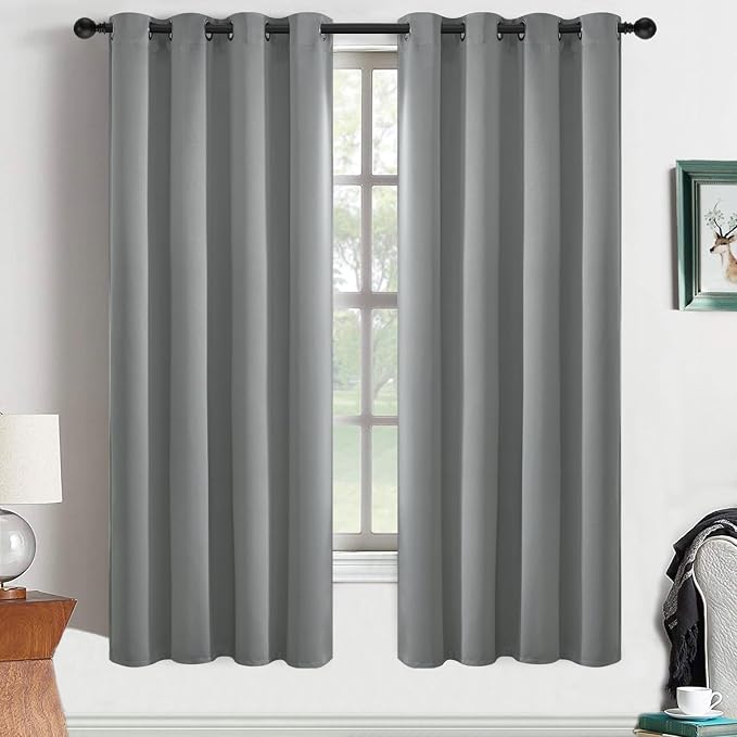 Yakamok Room Darkening Curtains 52x63 inch Length Dove Grey-Living Room | 2 by Yakamok
