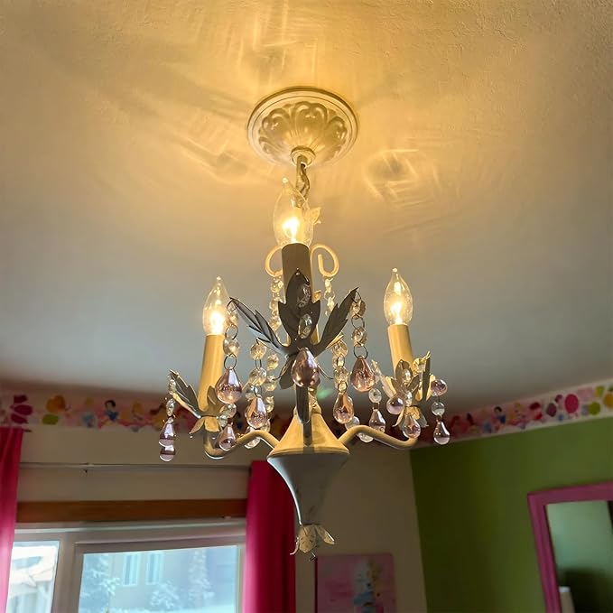 E12 Candle Light Bulbs 60W, Dimmable Warm White 2700K Chandelier Light Bulbs for Ceiling Fan or Pendants, CA10 Clear Candelabra Gold Base Bulbs, 12 Pack