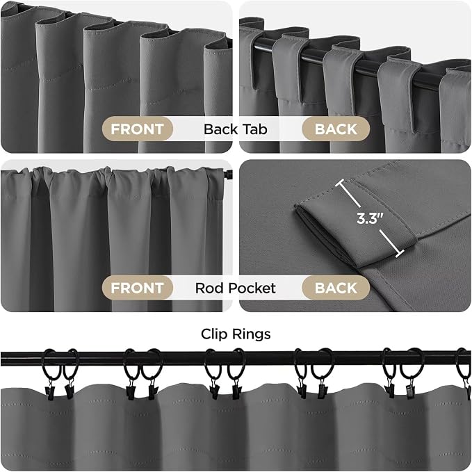 Joydeco 72 Inch Blackout Curtains - Image 3