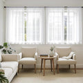 MIULEE 4 Panels White Extra Wide Sheer Curtains 59 x 63 Inches | Light Filtering by MIULEE