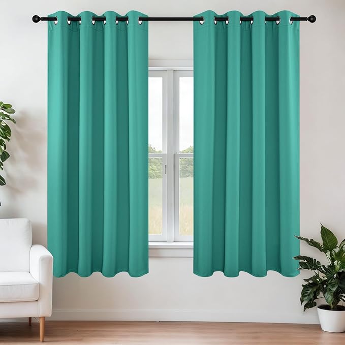 Joydeco Blackout Curtains 45 Inch Length 2 Panels Set, Thermal Insulated Long by JOYDECO