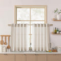 Beige Farmhouse Curtains 30 Inch Length by Nanspring