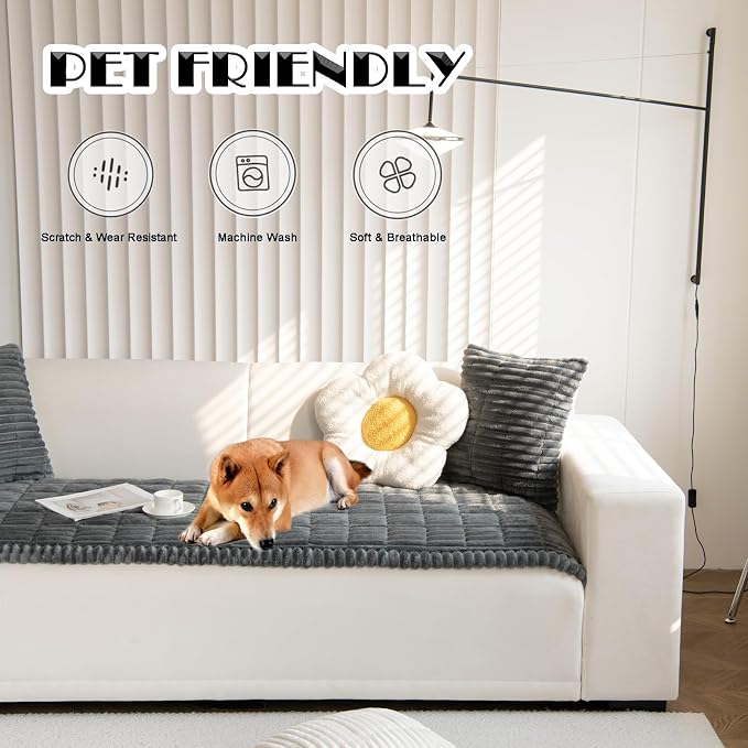 ZQFFB Couch Cover for Dogs Washable Non-Slip Pet Friendly Sofa Protector | - Image 2