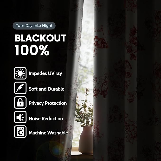 SimpleHome 100% Blackout Curtains - Image 3