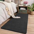 Small Area Rugs for Bedroom, 2×4 Non Slip Runner Rug, Dark Grey | Washable by AROGANAREARUG