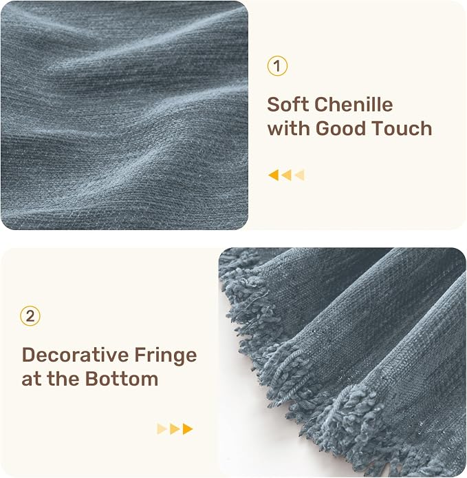 2 Pieces Sectional Couch Covers L Shaped Cover L Dusty Blue | Thick Washable - Image 7