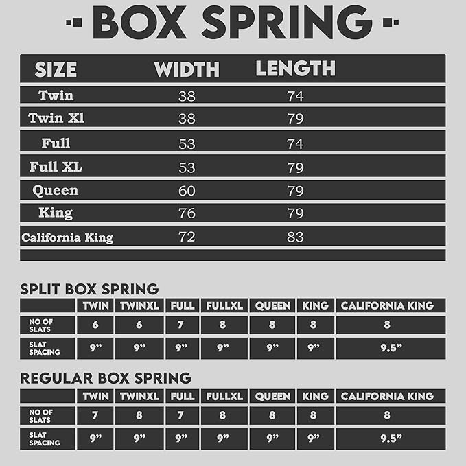 Nutan, 8-Inch Sturdy Split Box Spring for Mattress Support-Durable and Fully Assembled, Natural Wood Foundation for Twin, White