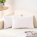 Aegero Pack of 2 Corduroy Decorative Throw Pillow Covers 12x20 Inch by Unknown