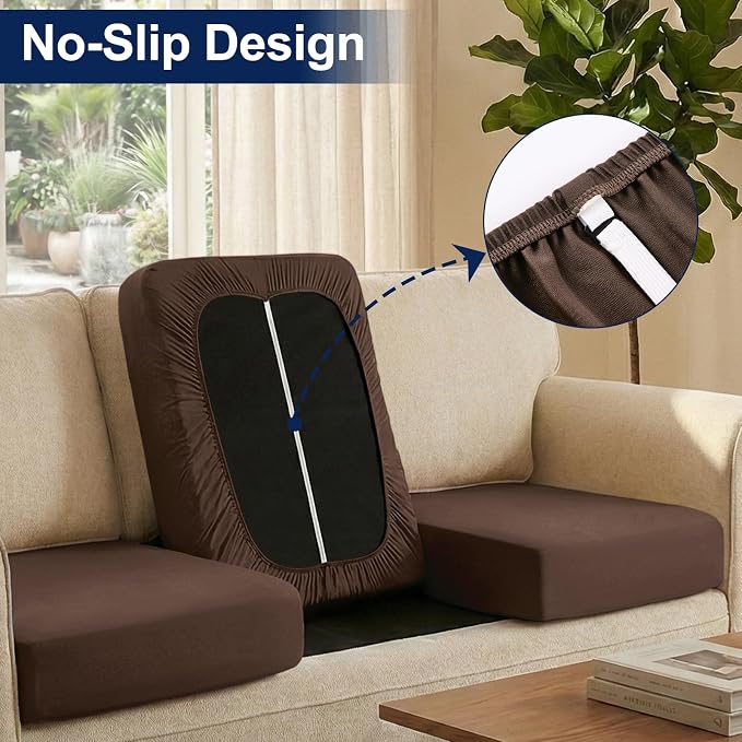 Smiry Waterproof Patio Cushion Covers, Stretch Outdoor Furniture Covers | Couch - Image 4