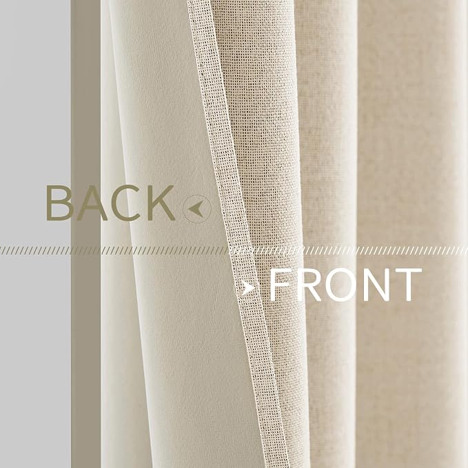 MIULEE 100% Blackout Linen Curtains - Image 6