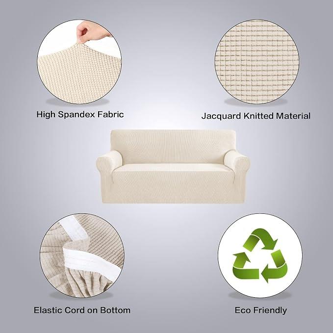 H.VERSAILTEX Stretch Oversized Couch Cover 1 Piece Sofa Slipcovers - Image 4