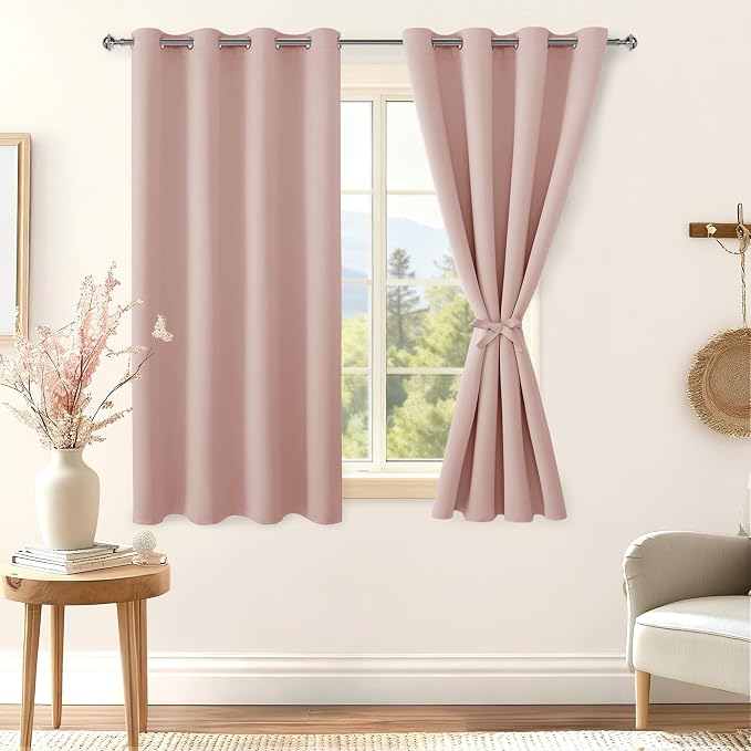 Blackout Curtains for Bedroom, 52 x 54 Inches Long, 2 Panels | Thermal Insulated - Image 8