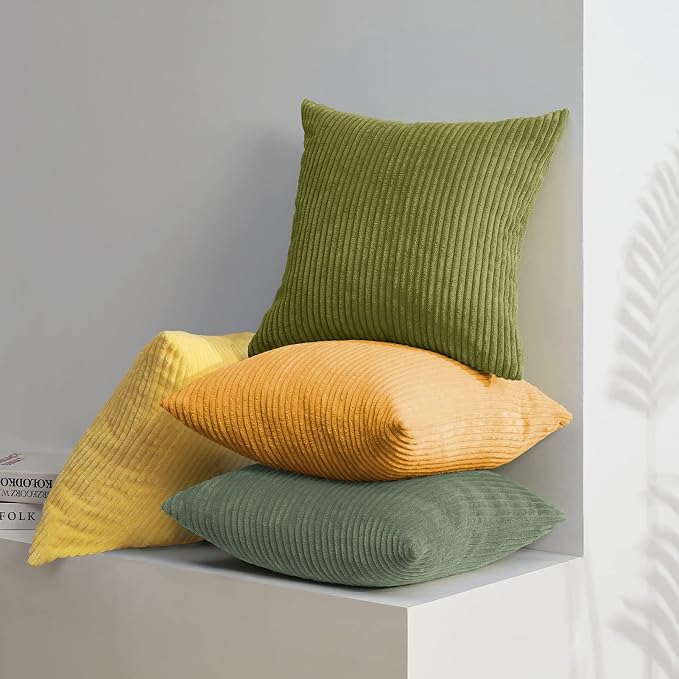 Topfinel 12x12 inch 4 Pack Decorative Throw Pillow Covers, Soft Velvet Modern - Image 5