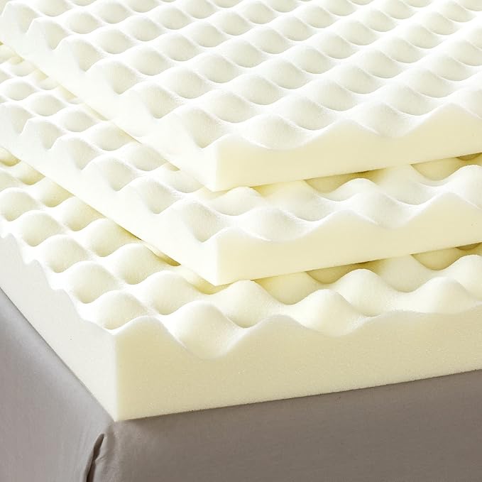 ZINUS 1.25 Inch Copper Cooling Memory Foam Mattress Topper with Airflow Design, Twin