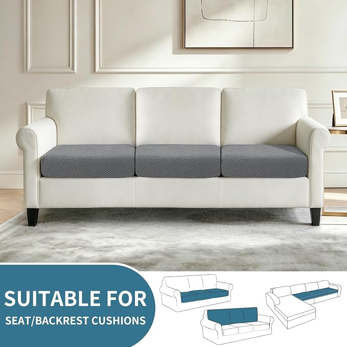 XINEAGE Couch Cushion Covers Seat Cushion Cover Thick Stretch Sofa Slipcovers 3 - Image 2