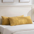 Fancy Homi Set of 2 Mustard Yellow Boho Long Lumbar Body Decorative Throw by Fancy+Homi