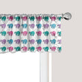 Ambesonne Funny Sloth Window Valance, Colorful Art Repeating Lazy Animal on Plain Backdrop, Curtain Valance for Kitchen Bedroom Decor with Rod Pocket, 54" X 18", Dark Seafoam Pink