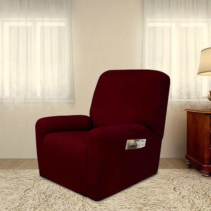 PureFit Stretc Recliner Chair Covers Fleece Soft Couch Covers - Image 2