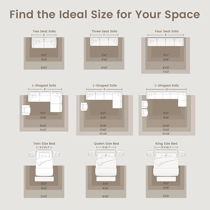 8x10 Area Rugs for Living Room, Large Washable Rug, Dining Room, Low Pile - Image 3