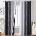 Black and Greyish White Ombre Blackout Curtains by ESTELARTEXTILER