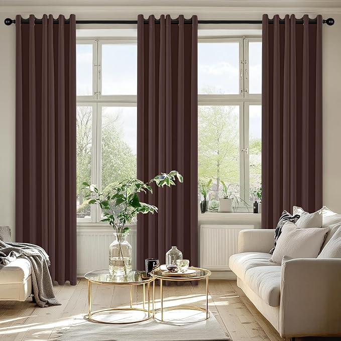 MIULEE Blackout Curtains for Bedroom 2 Panels 40 x 84 Inch Long Dark Brown | - Image 6