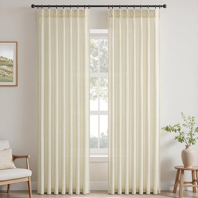Pinch Pleated 92 Inch Curtains 2 Panels - Image 9