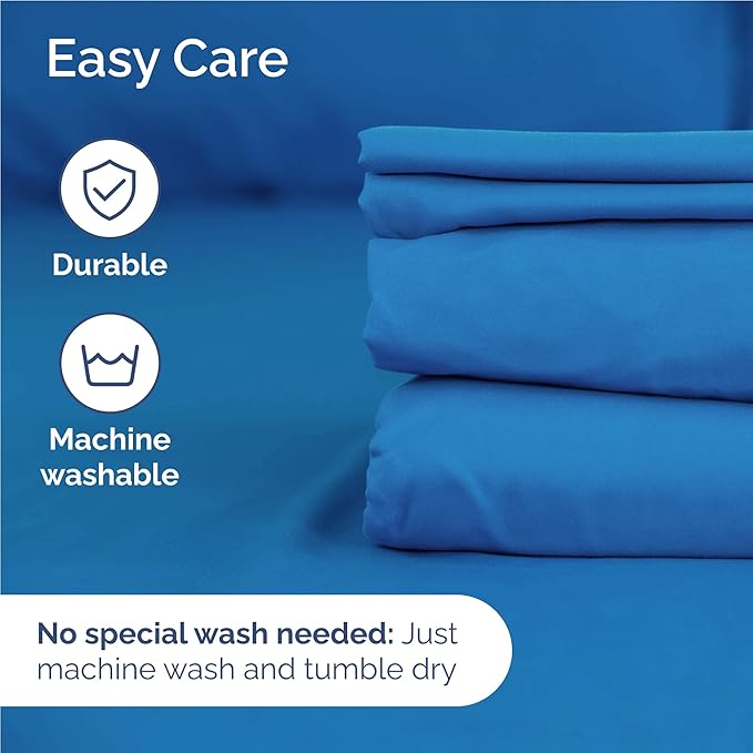 Full 6 Piece Sheet Set - Comfy Breathable & Cooling - Ultra-Soft Hotel Luxury Bedding Set with 8-16 Inch Deep Pockets - 1 Flat & 1 Fitted Sheet & 4 Pillowcases - Wrinkle Free & Easy Care - Royal Blue