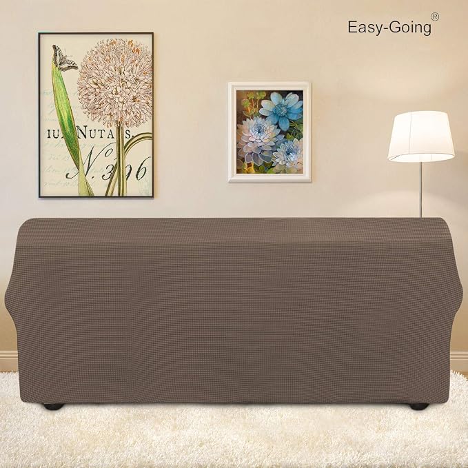 Easy-Going Stretch Oversized Sofa Couch Slipcover Washable Camel | 1-Piece - Image 4