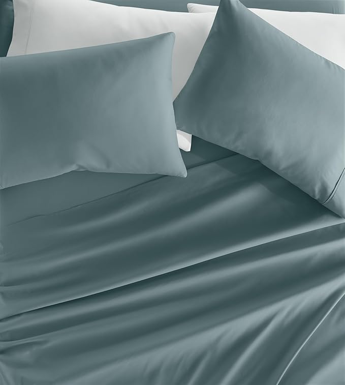 Linen Market Bed Sheets for California King Size Bed (Ocean) - Sleep Better Than Ever with These Soft and Cooling California King Sheets - Deep Pocket Fits 16" Thick Beds - 4 Piece Cal King Sheet Set