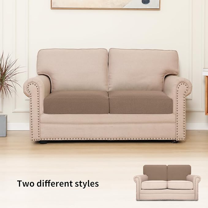 Easy-Going Stretch 2 Pieces Couch Cushion Cover - Image 2