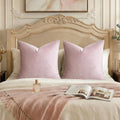 GIGIZAZA Sweet Lilac Velvet Throw Pillow Covers Big 26x26 Pack of 2 | by GIGIZAZAFocusingonhomedecoration