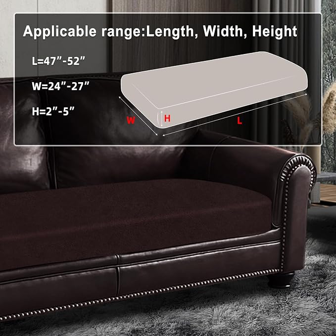 ANARACHON Leather Look Couch Cushion Covers Sofa Seat Slipcovers Sets Couches - Image 3