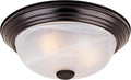 DESIGNERS FOUNTAIN Reedley 3-Lights Flush Mount Ceiling Light, 15 Inch Lighting Fixture for Kitchen, Bedroom, Bathroom, and Hallway, White Alabaster Glass, Oil Rubbed Bronze, 1257L-ORB-AL