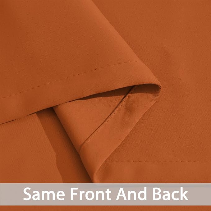 Yakamok Room Darkening Curtains 52x72 inch Length Orange-Living Room | 2 panels - Image 4