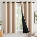 MIULEE Beige 100% Blackout Curtains by MIULEE