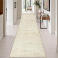 3x14 Washable Runner Rug：Modern Abstract Kitchen Soft Carpet Beige | by FXRHLP